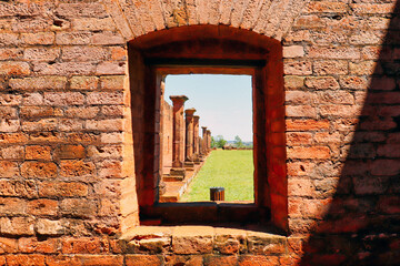 window of the ruins of jesus de tavarangue