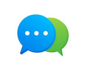 Chat Message Bubbles icon on white background. Vector stock illustration.