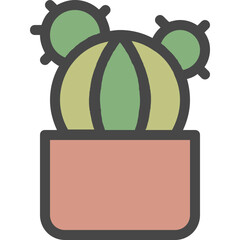 cactus pot icon