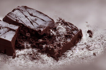 chocolate, a sweet food made from cacao and milk, a yummy snack