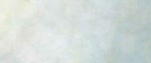 Watercolor vector art background for cards, flyer, poster, banner and cover design. Sky. Clouds. Hand drawn illustration for your design. Place for text. Blurred watercolour texture. Grunge backdrop.