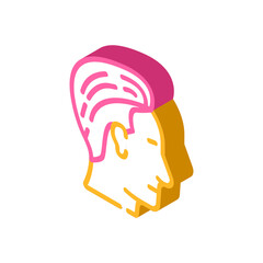 undercut hairstyle male isometric icon vector. undercut hairstyle male sign. isolated symbol illustration