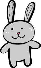 Joy Hare Vector Cartoon Illustration