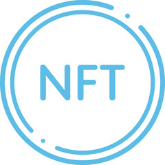 NFT non fungible token. Non-fungible tokens icon covering concept NFT. High-tech technology symbol logo 