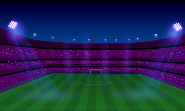 football field background. Football World Cup stedium