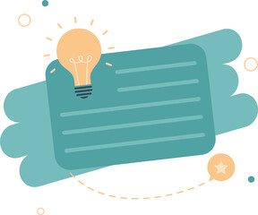 Quick tips icon badge. Top tips advice note icon. Idea bulb education tricks. Flat cartoon style. Illustration