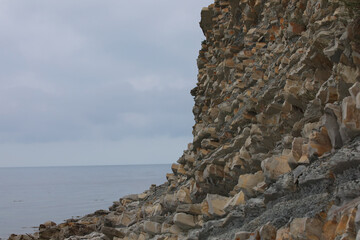 Stone rock on the seashore