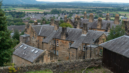 Fototapeta na wymiar Stirling city seen from above, Scotland, UK