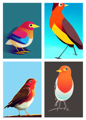 Rotkehlchen Illustrationen