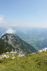 The view from the top of Hoher Sarstein mountain, Upper Austria region