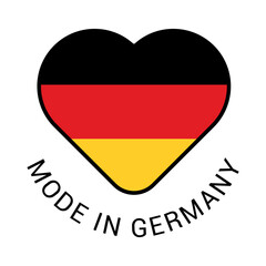 Made in Germany. German logo and sticker.