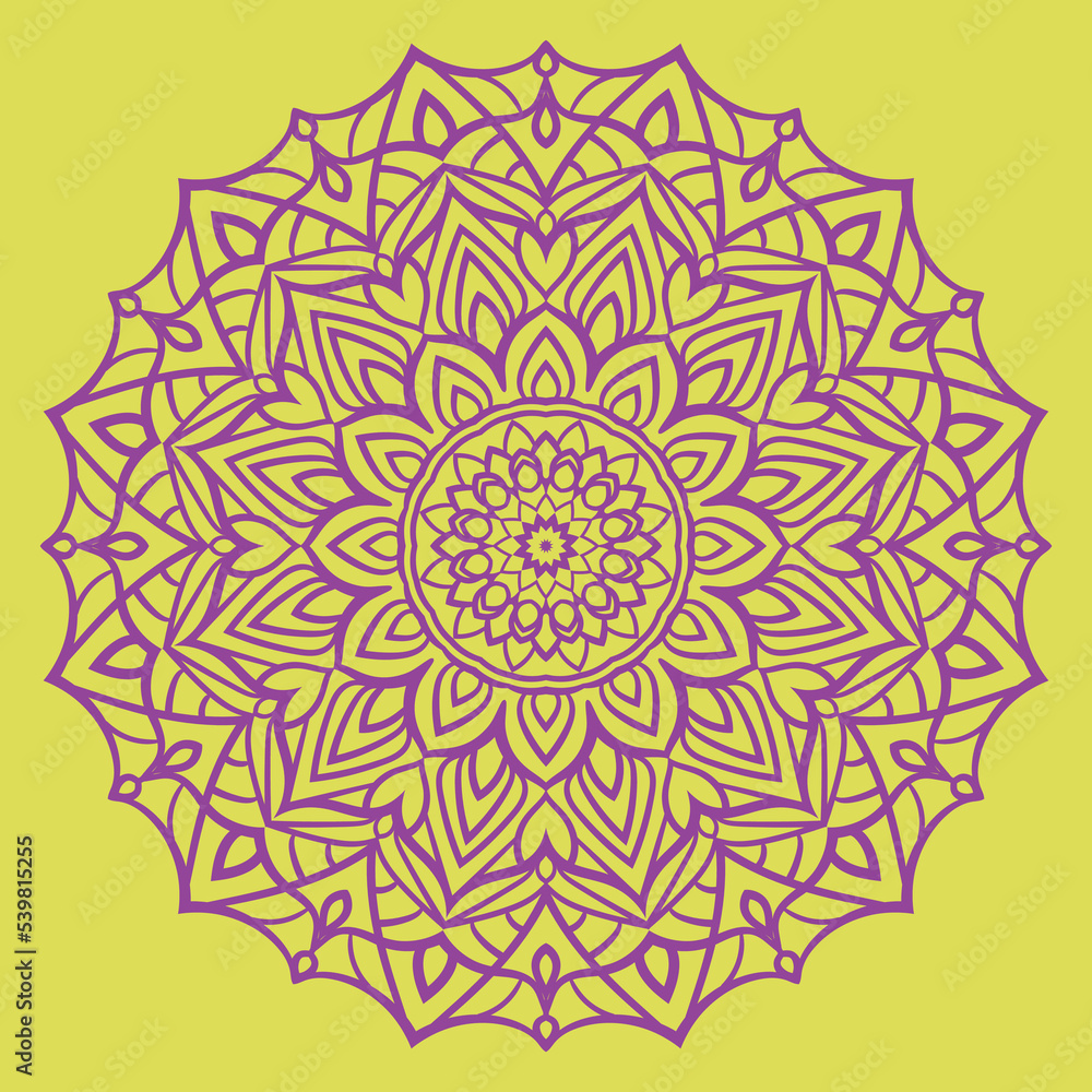 Poster circular mandala pattern vector design element