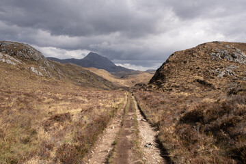 Path to Suilven, Scottish Highlands, Scotland
