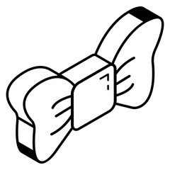 An icon of bow in line editable design