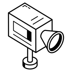 A camera icon in line design 