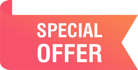 Special offer badge. Discount banner shape. Sale coupon icon. Modern concept design. Illustration