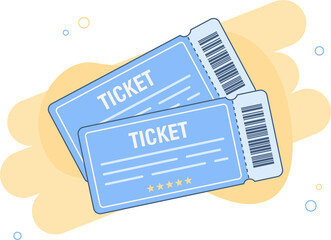 Ticket icon. Flat design style modern illustration