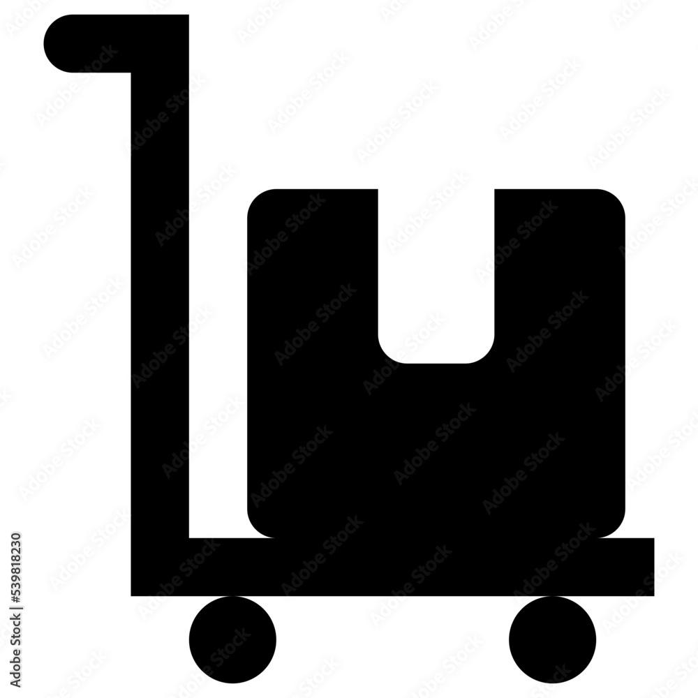 Poster cart trolley icon