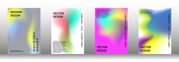 Artistic covers design. Creative fluid colors backgrounds. Set of abstract covers