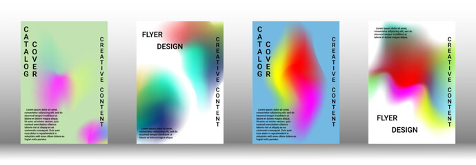 Artistic covers design. Creative fluid colors backgrounds. Set of abstract covers