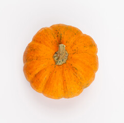 Creative Top view flat lay pumkin composition.