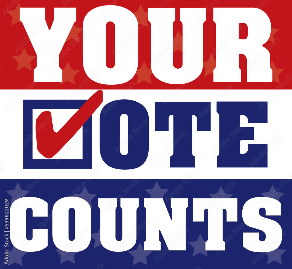 Canvas Prints Your Vote Counts Banner