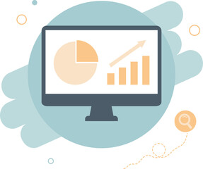 Modern flat design for analysis website banner. Illustration concept for business analysis, market research, product testing, data analysis