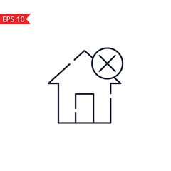 House outline icon isolated sign symbol Vector