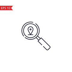 Find location line icon isolated sign symbol Vector