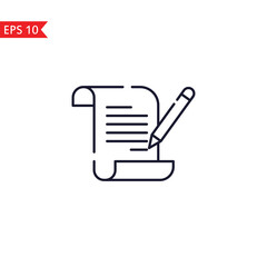 Poetry line icon isolated sign symbol Vector