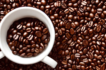 a photo of roasted coffee beans, popular drink ingredient