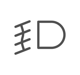 Car dashboard icon outline and linear vector.
