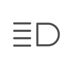 Car dashboard icon outline and linear vector.
