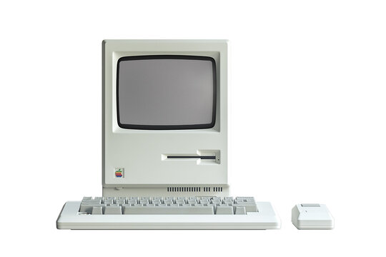 Apple Macintosh Classic Computer. Old retro classic computer. 