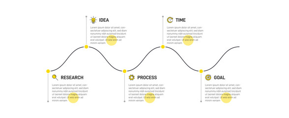 Vertical infographic design with icons and 5 options or steps. Thin line. Infographics business concept. Can be used for info graphics, flow charts, presentations, mobile web sites, printed materials.