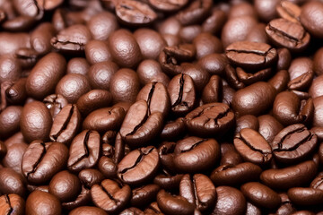 a photo of roasted coffee beans, popular drink ingredient