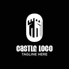 Letter O Castle Logo Design Template Inspiration, Vector Illustration.