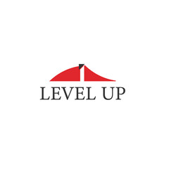 Level up building company logo design