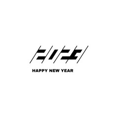 Happy new year 2023 text typography design patter vector illustration