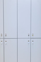 Lockers for undressing.A locker for storing personal belongings.