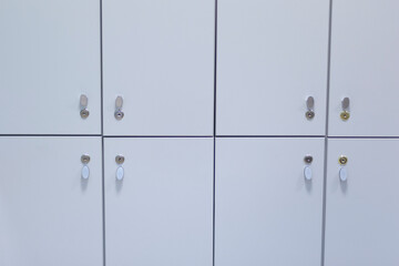 Lockers for undressing.A locker for storing personal belongings.