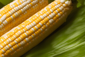 corn on the cob, a natural food ingredient, fresh farm harvest