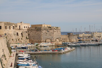 Fototapeta na wymiar Gallipoli Castle in Gallipoli ,Puglia Italy