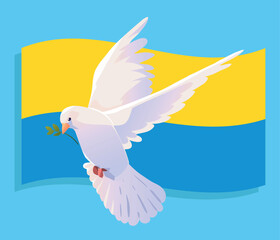 Ukraine no war, fly pigeon