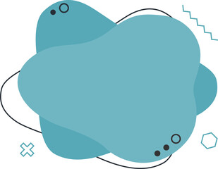 Abstract fluid modern graphic element. Liquid geometric shape with different color. Fluid gradient element for flyer, logo, presentation background design template