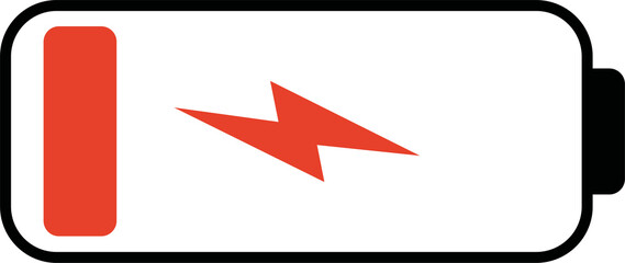 Battery icon. Battery charging charge indicator icon. Level battery energy. Flat style. Illustration