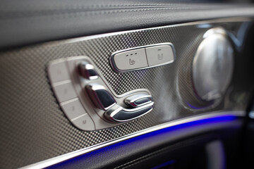 Fototapeta premium Car seats regulation and control with memory mode