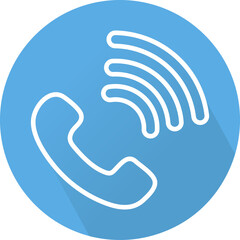 Call icon in trendy flat style isolated on white background. Phone icon. Illustration