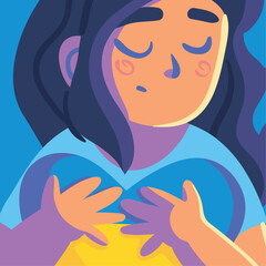 Ukraine no war, girl with heart