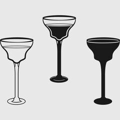 Martini Glass SVG Cut File, Wine Glass Svg, Glass Svg, Martini Glass Silhouette, Alcoho Glass Svg, Whiskey Glass Svg, Party Svg,
